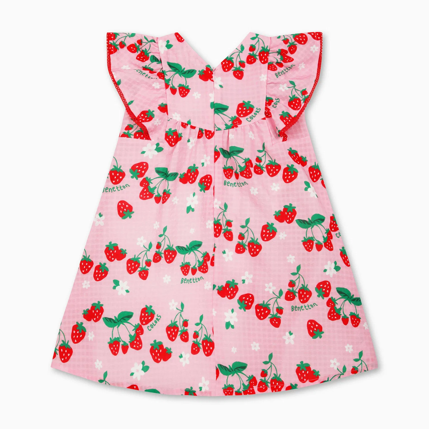 Детское летнее пляжное платье Summer Vacance розового цвета от Benetton Kids — фото 3