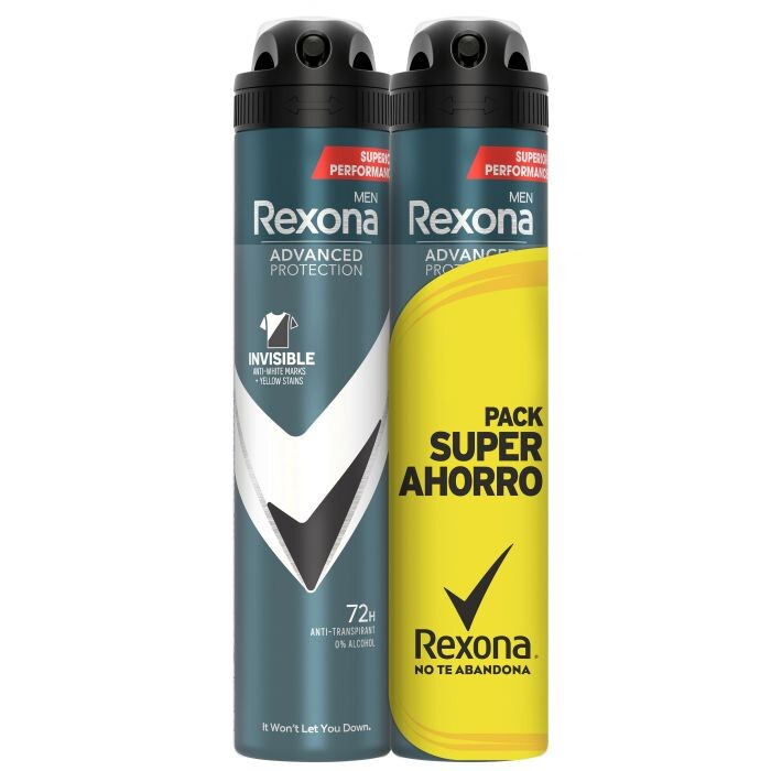 

Дезодорант Desodorante Hombre Advanced Protection Invisible Rexona, 2 x 200 ml