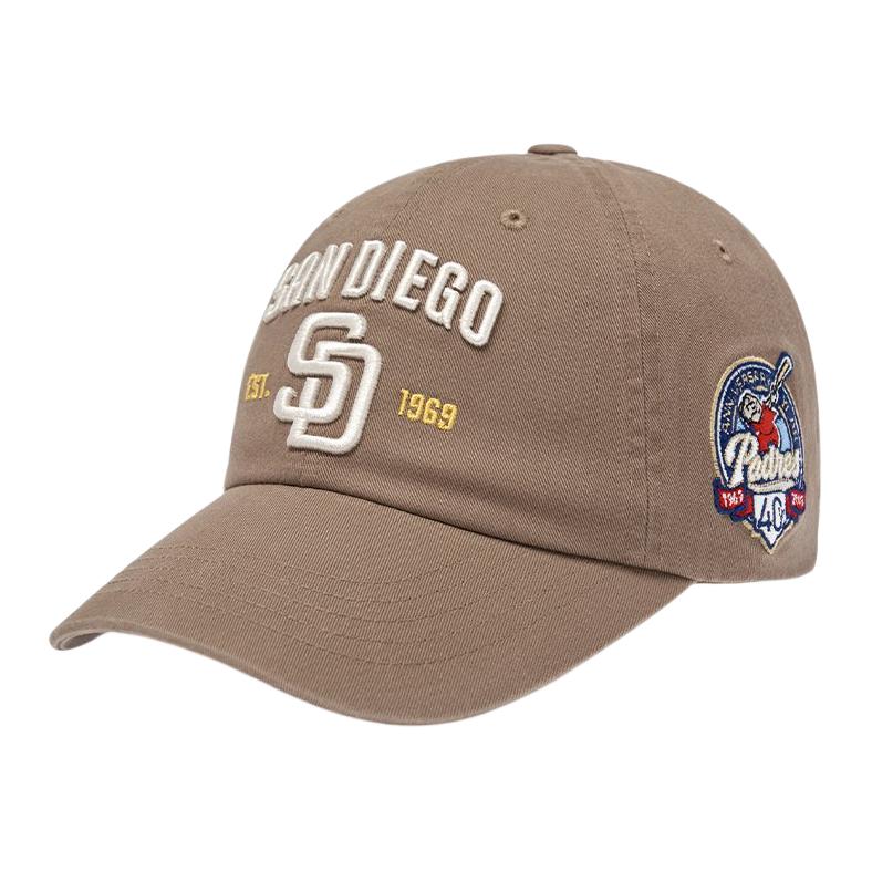 

MLB Хлопковая бейсболка унисекс бежевая, Beige