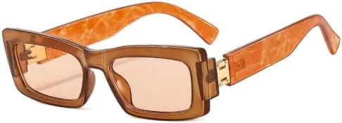 

Солнцезащитные очки прямоугольной формы 2027 года для мужчин и женщин, квадратные солнцезащитные очки для путешествий, винтажные, ретро, ​​UV400 MTZJH, Orange