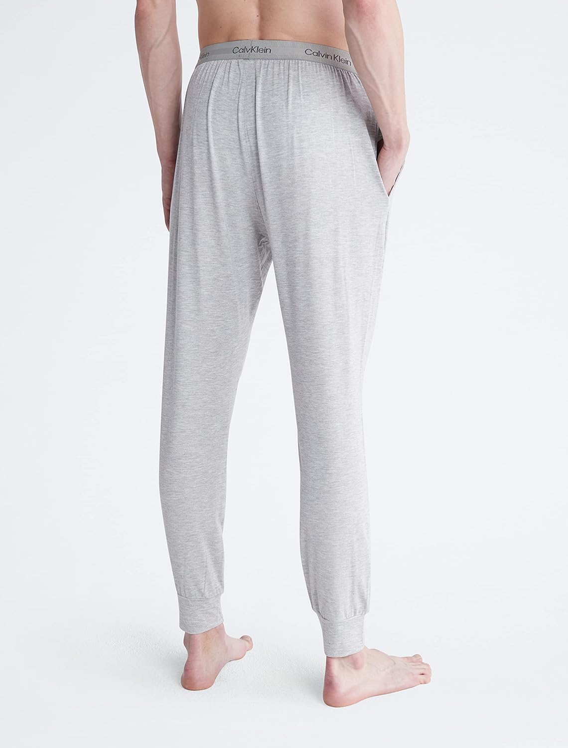 Мужские ультрамягкие современные джоггеры Calvin Klein из модала, Grey Heather — фото 2