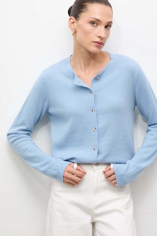 

Кардиган из мериносовой шерсти Answear.Lab, синий