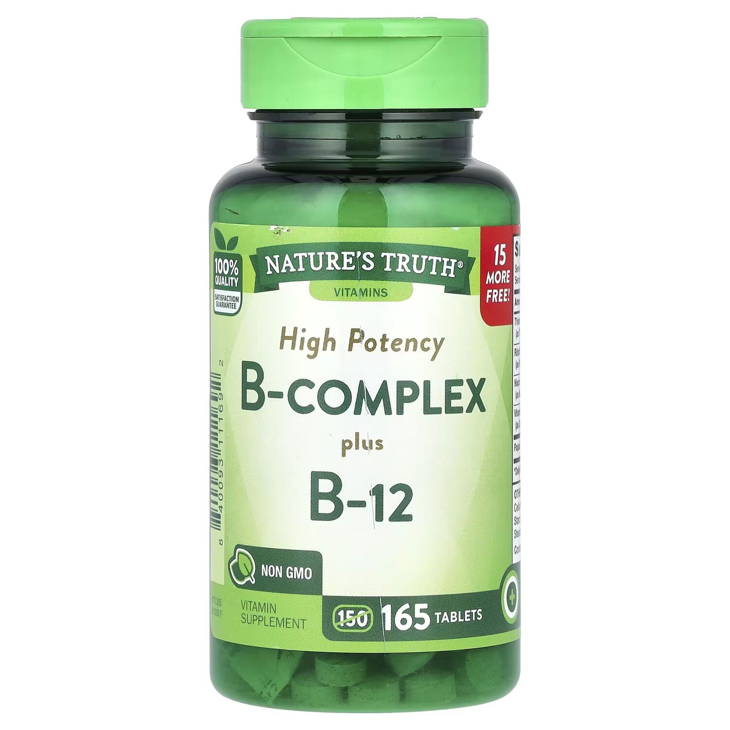 

Высокоэффективный комплекс B плюс B-12, 165 таблеток Nature'S Truth