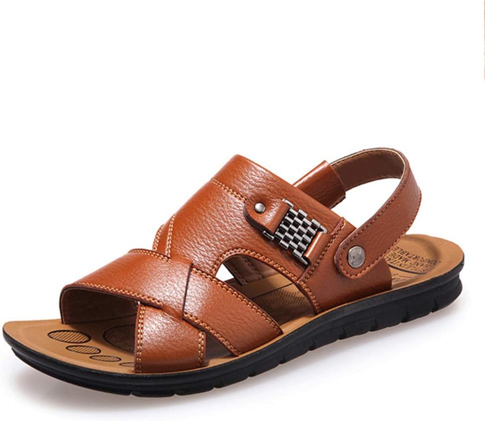 

Мужские летние сандалии WILTENA из натуральной кожи, спортивные с открытым носком, повседневные пляжные шлепанцы для мужчин, хаки