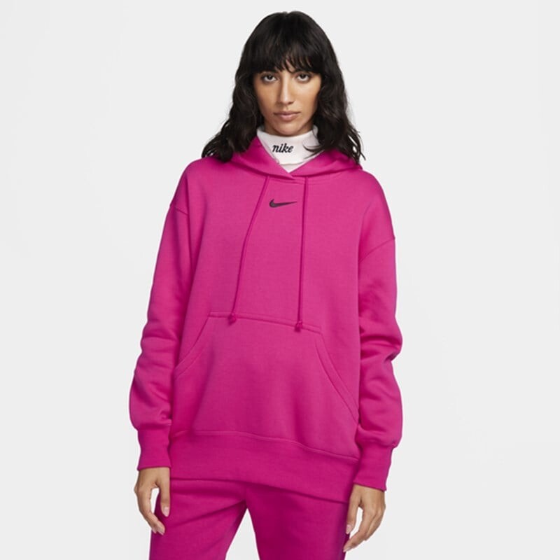 

Женская толстовка nsw phnx flc os po hoodie Nike, фуксия