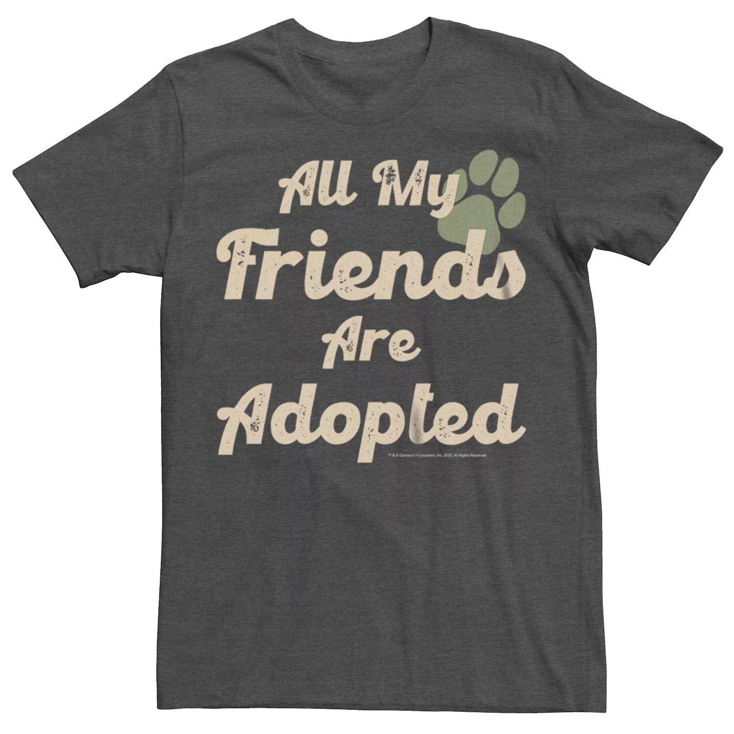 

Мужская футболка с рисунком A Dog's Purpose All My Friends Are Adopted Licensed Character