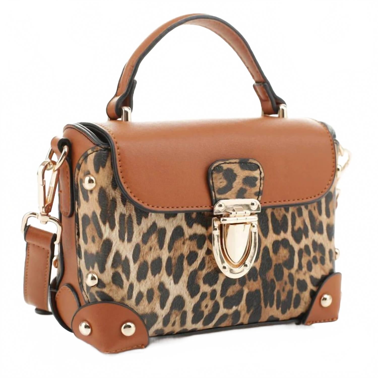 

Женская сумка-кроссбоди с цветными блоками в леопардовом принте Handbag Factory Corp