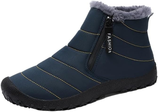 

Зимние мужские ботинки Hhhchpm, высокие, с дополнительной утепленной защитой от холода, теплые ботинки для походов на открытом воздухе, Sea Blue