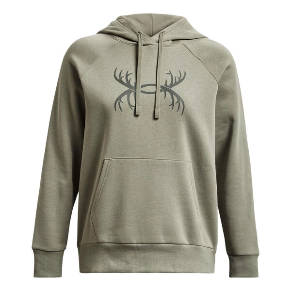 

Толстовка rival fleece antler hoodie 'light green' Under Armour, зеленый