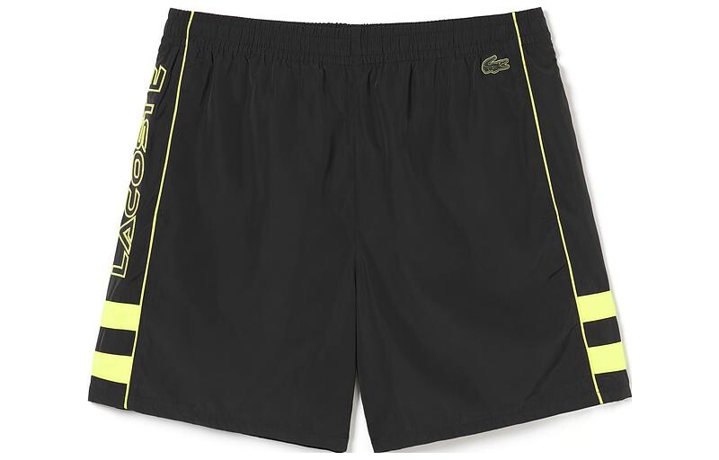 

LACOSTE Мужские повседневные шорты, цвет Black/Yellow