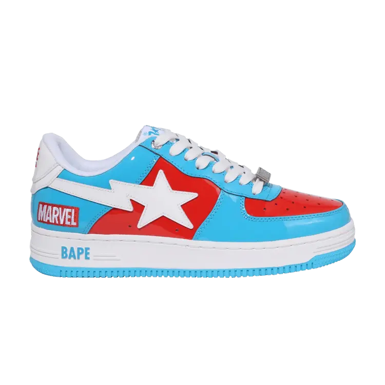 Кроссовки BAPE Marvel x Wmns Bapesta 'Captain America', синий