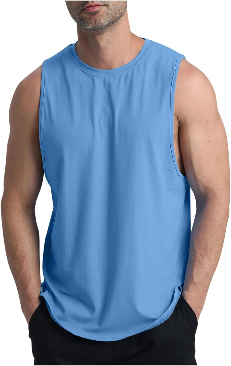 Мужской топ для активного отдыха, быстросохнущий, Generic, A03_sky Blue