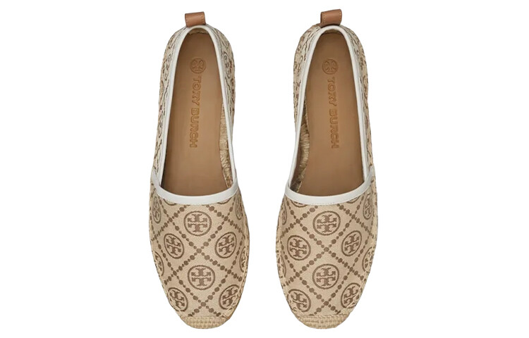 T Monogram Женская повседневная обувь цвета слоновой кости Tory Burch — фото 4