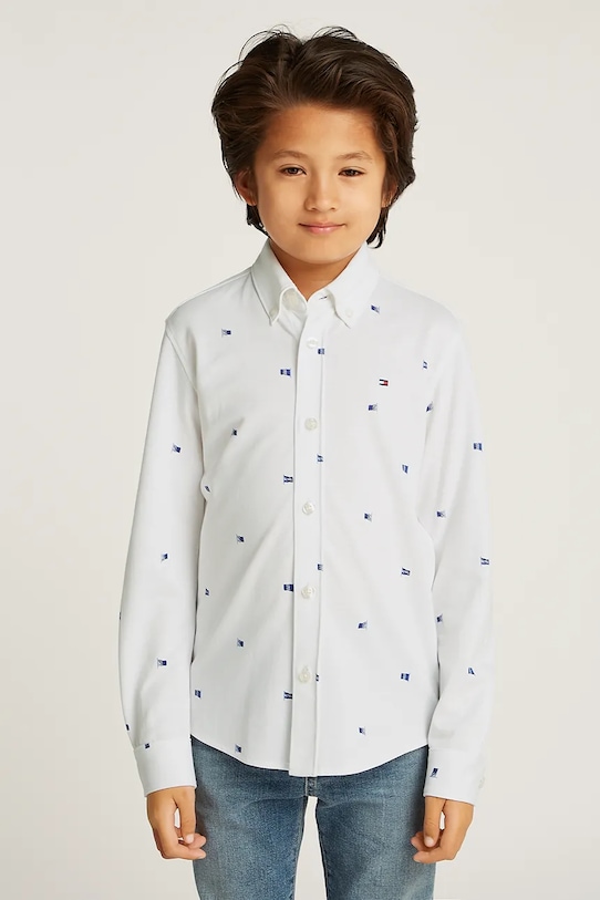 

Детская хлопковая рубашка Tommy Hilfiger, белый