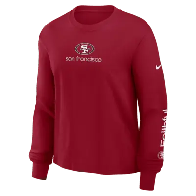 

Лонгслив Nike San Francisco 49ers Boxy, красный