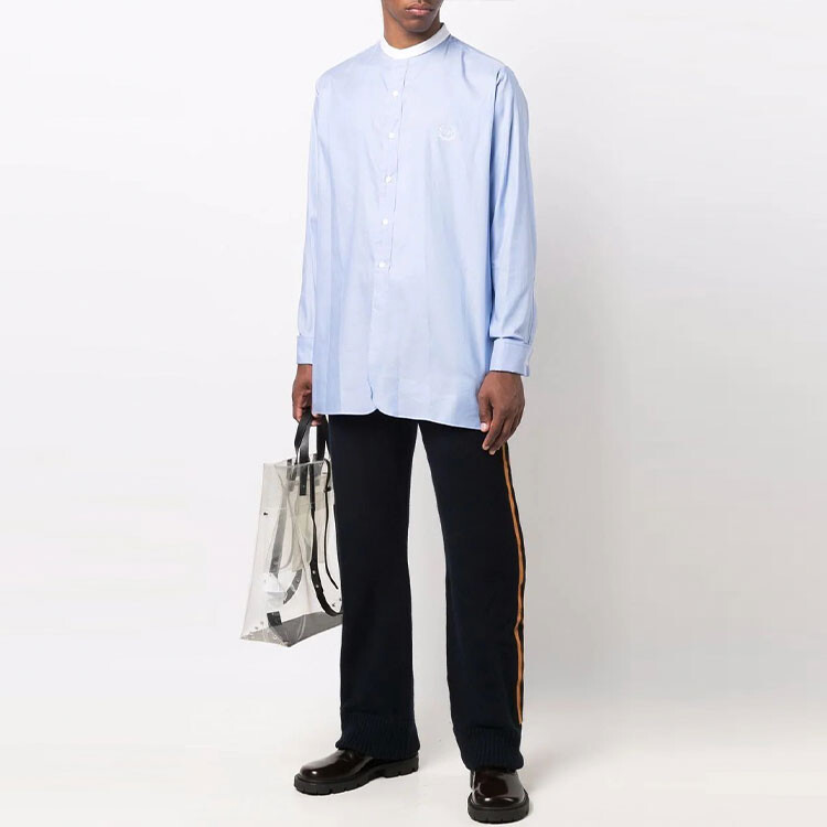 Рубашка мужская светло-синяя Maison Margiela, светло-голубой — фото 2