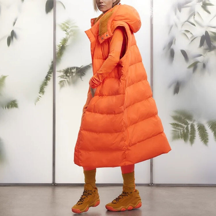Легкое стеганое пальто Ivy Park для всех полов Adidas, оранжевый — фото 4