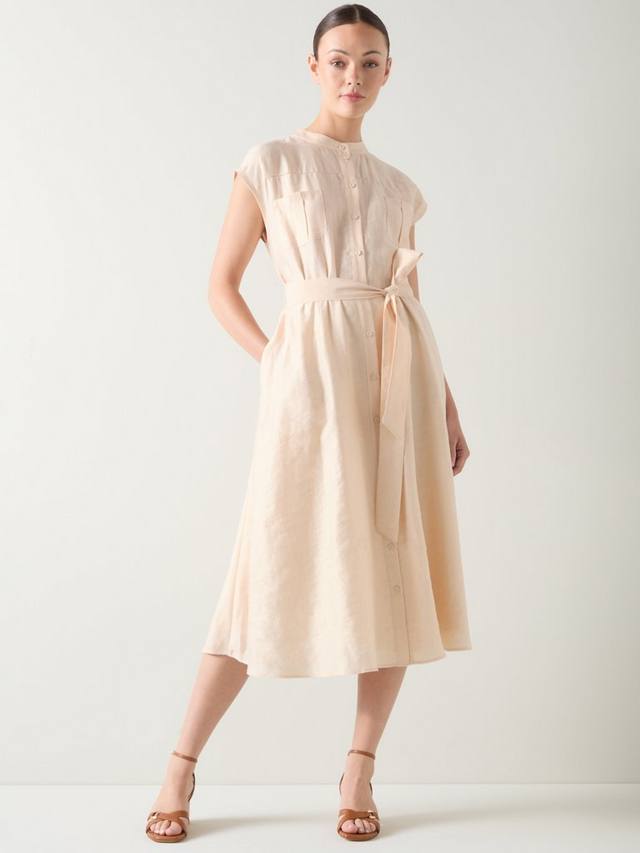 

Фран платье-рубашка из льняной смеси L.K.Bennett, Pale Beige