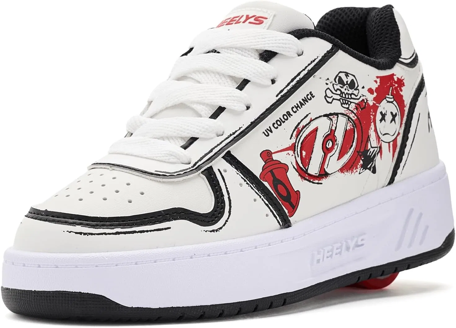Кроссовки на колесиках HEELYS, белый/черный/красный