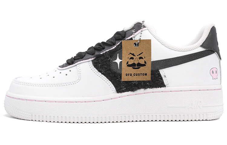

Кроссовки Nike Air Force 1 Skateboard Shoes Women's Low-Top Black White, Черный, Кроссовки Nike Air Force 1 Skateboard Shoes Women's Low-Top Black White