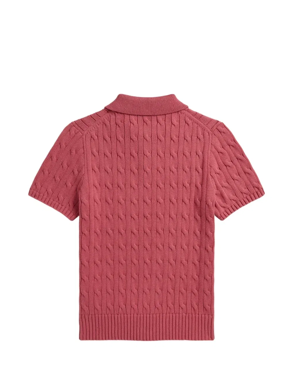 Рубашка поло фактурной вязки Polo Ralph Lauren Kids, розовый — фото 2