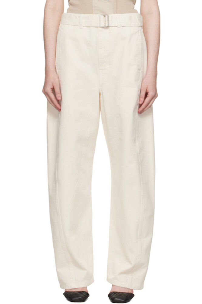 

Джинсы Off-White с перекрученным поясом LEMAIRE