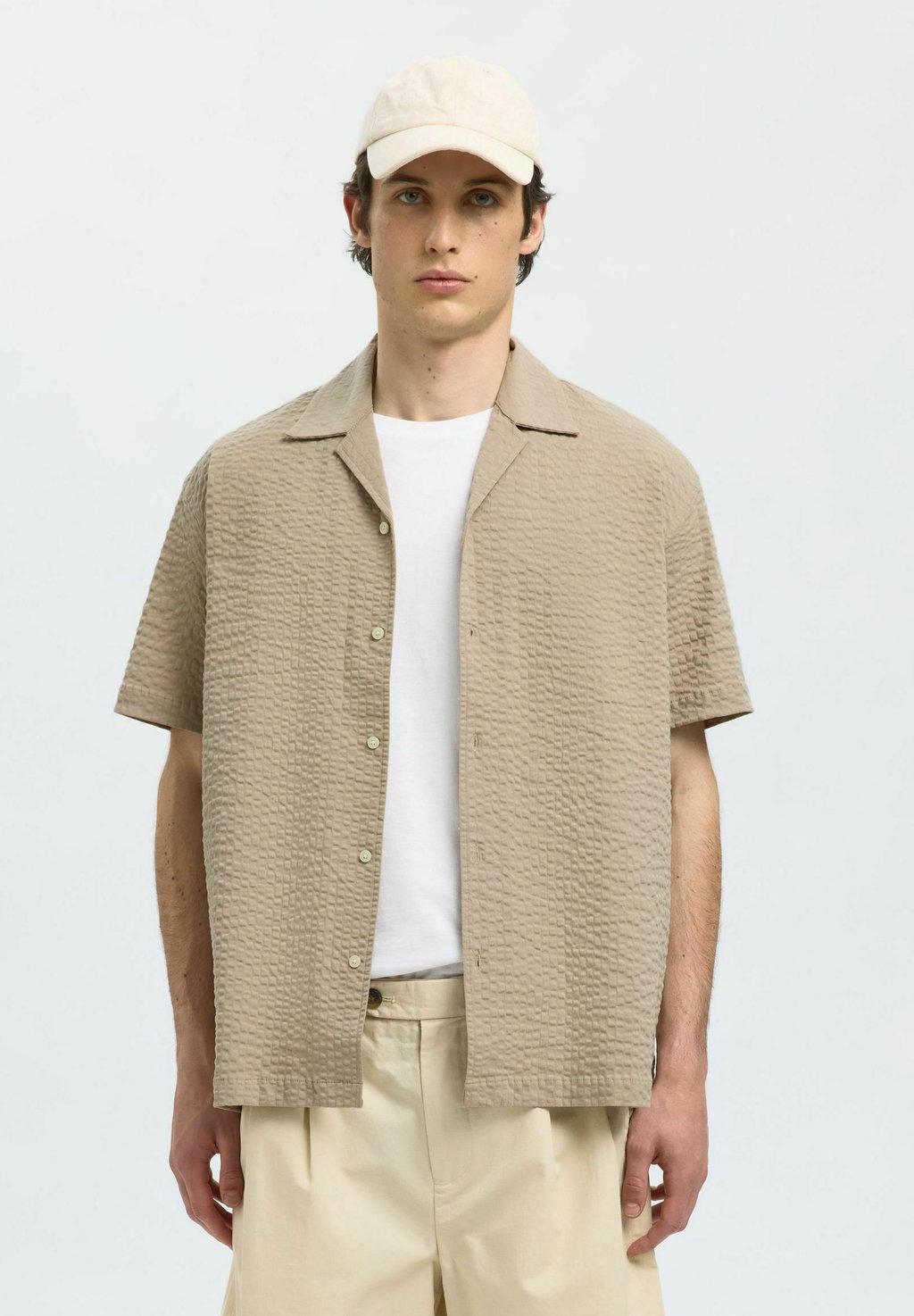 

Рубашка KURZARM Selected Homme, бежевый