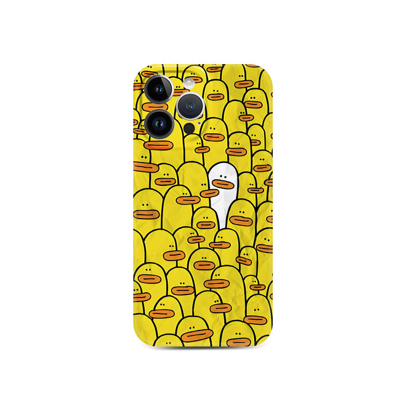 

Чехол для телефона LANGOU, Pleated frosted shell - small yellow duck