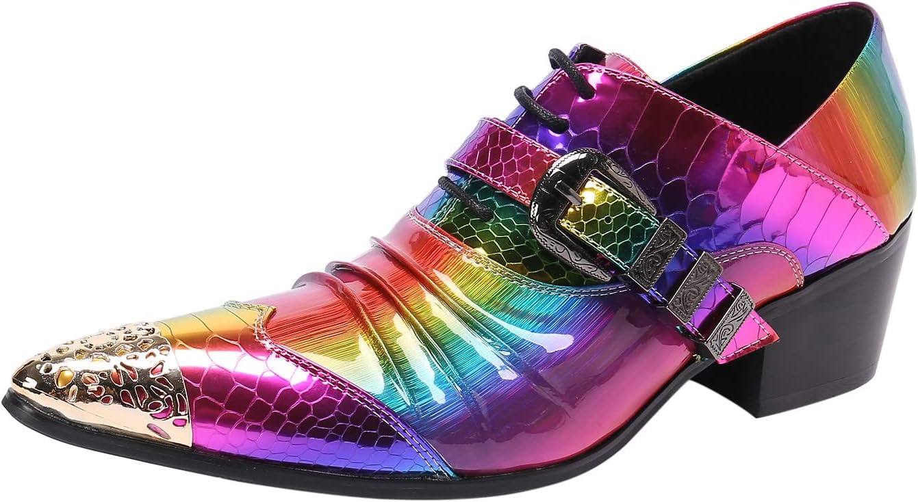 

Мужские оксфорды Santimon, повседневные вечерние туфли-токседо, натуральная кожа, Colorful