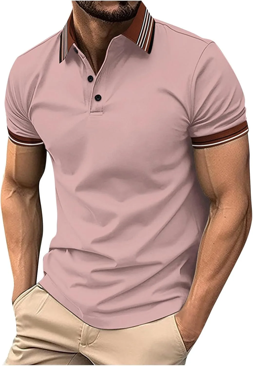 Мужская поло с коротким рукавом Casual Slim Fit — фото 2