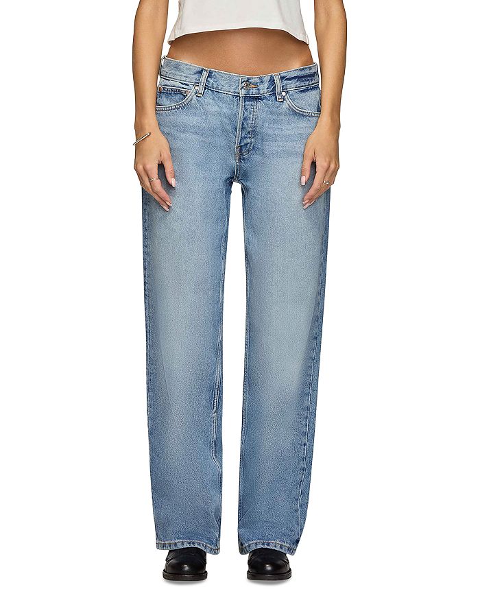 

Джинсы с низкой посадкой и прямыми штанинами EB Denim, синий