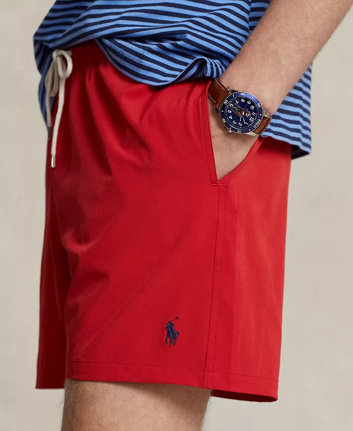 Мужские плавки Traveler Classic длиной 14,5 см Polo Ralph Lauren, красный — фото 4