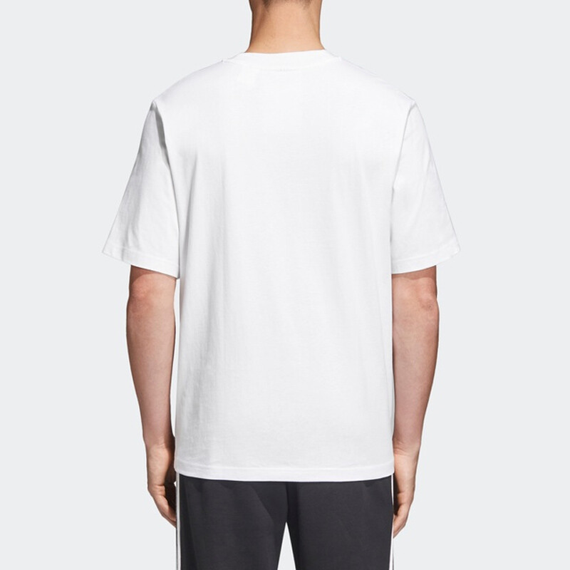 Футболка Adidas Originals Oversize Trefoil, белый — фото 4
