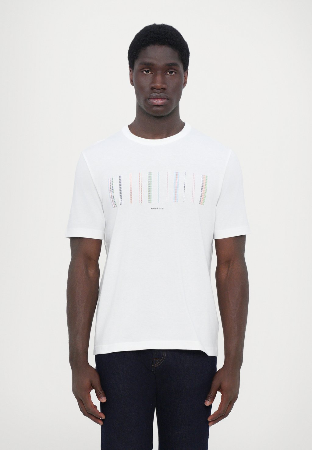 

Футболка с принтом CASUAL FIT STRIPE PS Paul Smith, белый