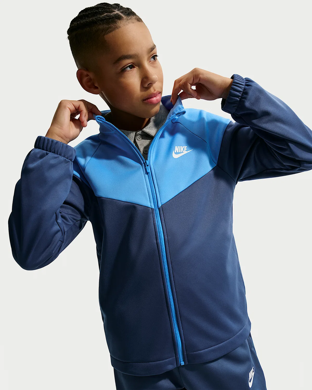 Детский спортивный костюм Dri-FIT Nike Sportswear, Mystic Navy/University Blue/White — фото 2