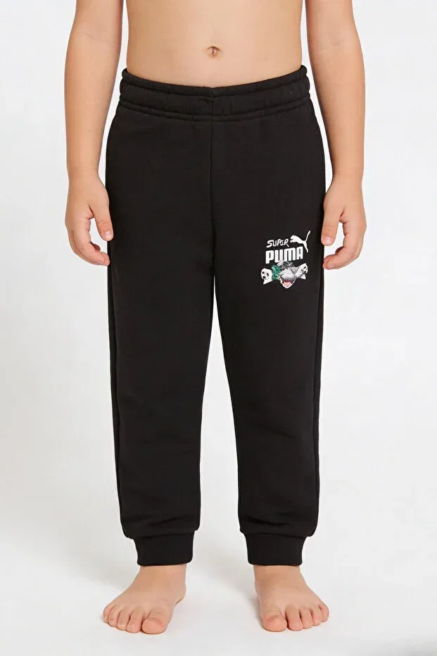 Детские спортивные штаны для девочек с манжетами Puma, Black