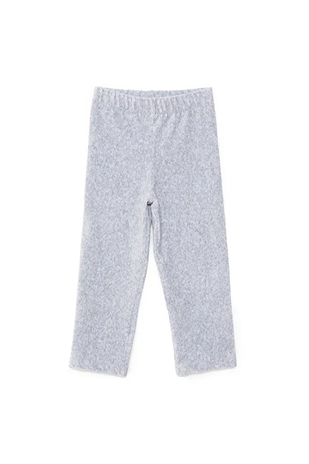 Детские леггинсы для девочек вельветовые с оборкой Hellobaby baby girl velvet leggings with ruffled hem Ebebek Hello Baby, Gray Melange