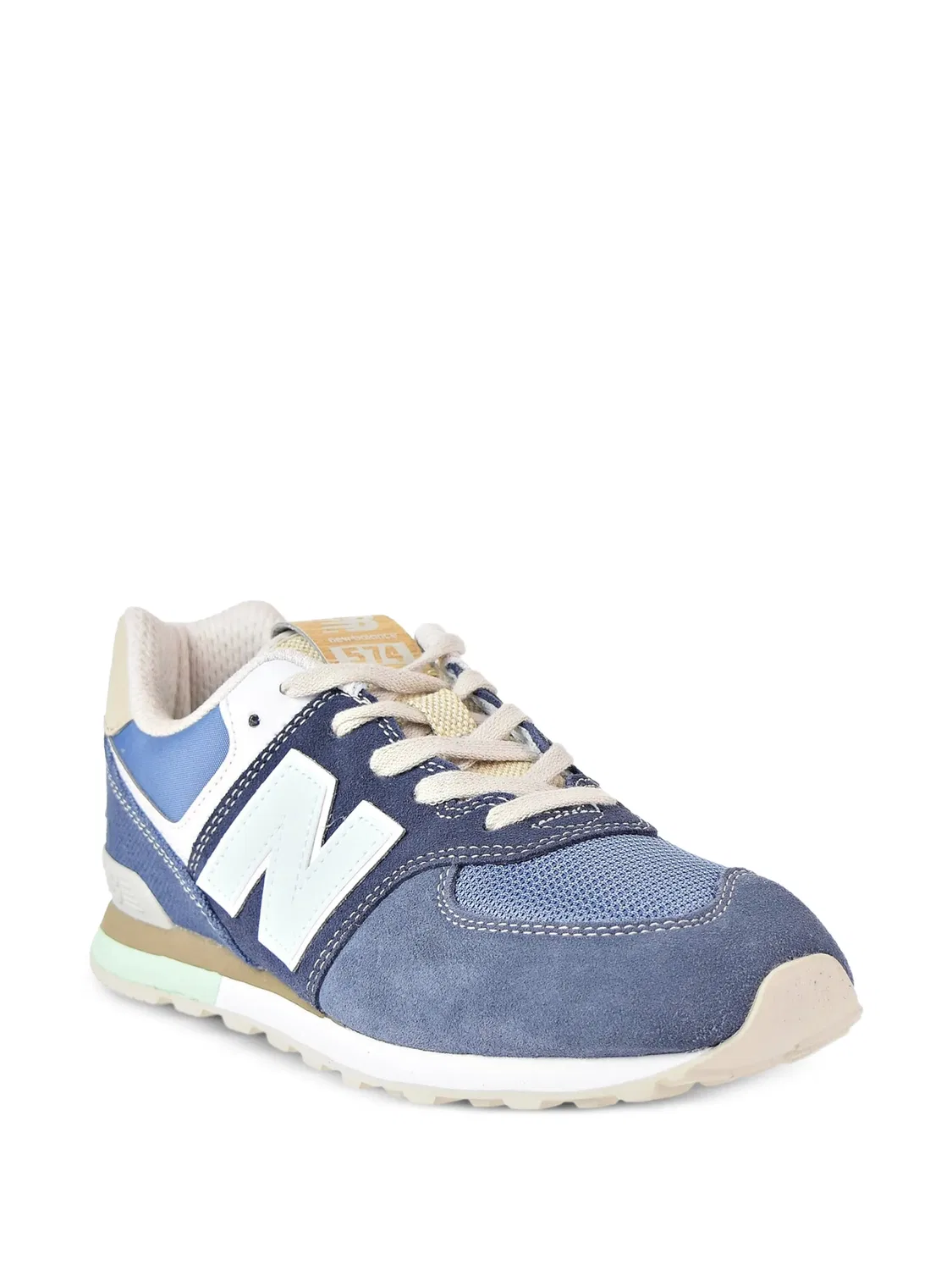 Кроссовки 574 Navy Mint New Balance, синий