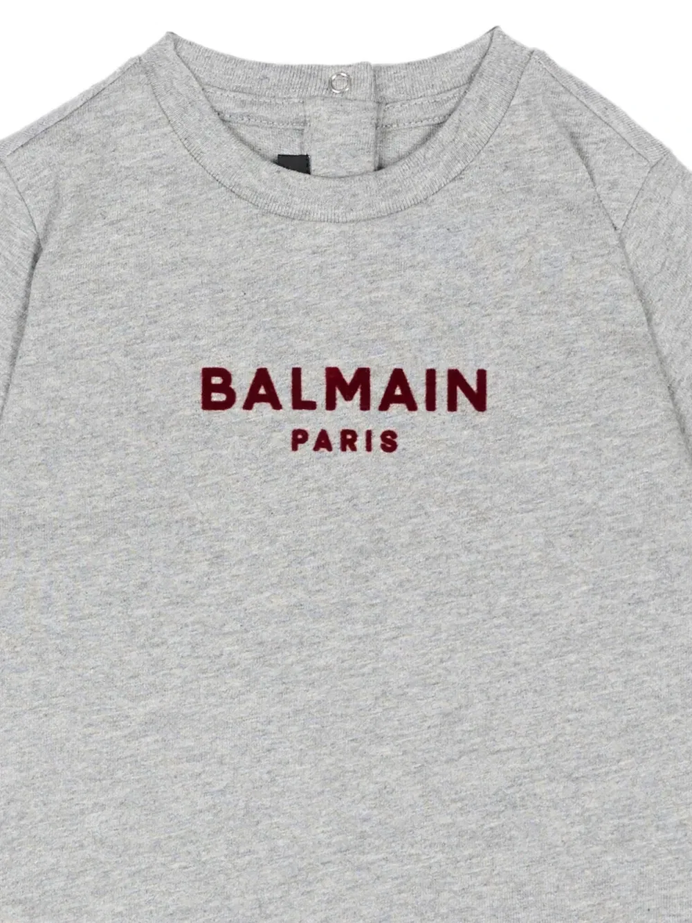 Футболка из хлопка с логотипом Balmain Kids, серый — фото 3
