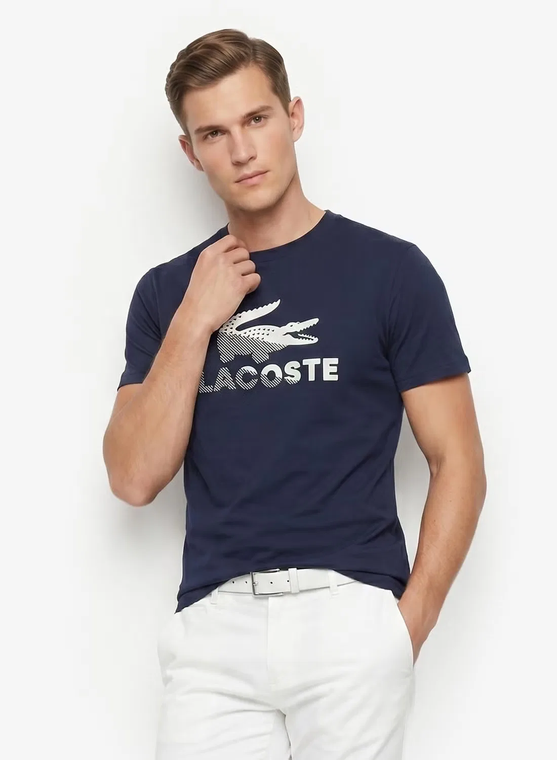 Футболка с высоким воротом, Lacoste, темно-синий