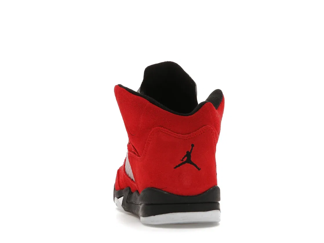 Детские кроссовки с замшевым верхом Jordan 5 Retro Raging Bull Red, Varsity Red/Black-White — фото 4