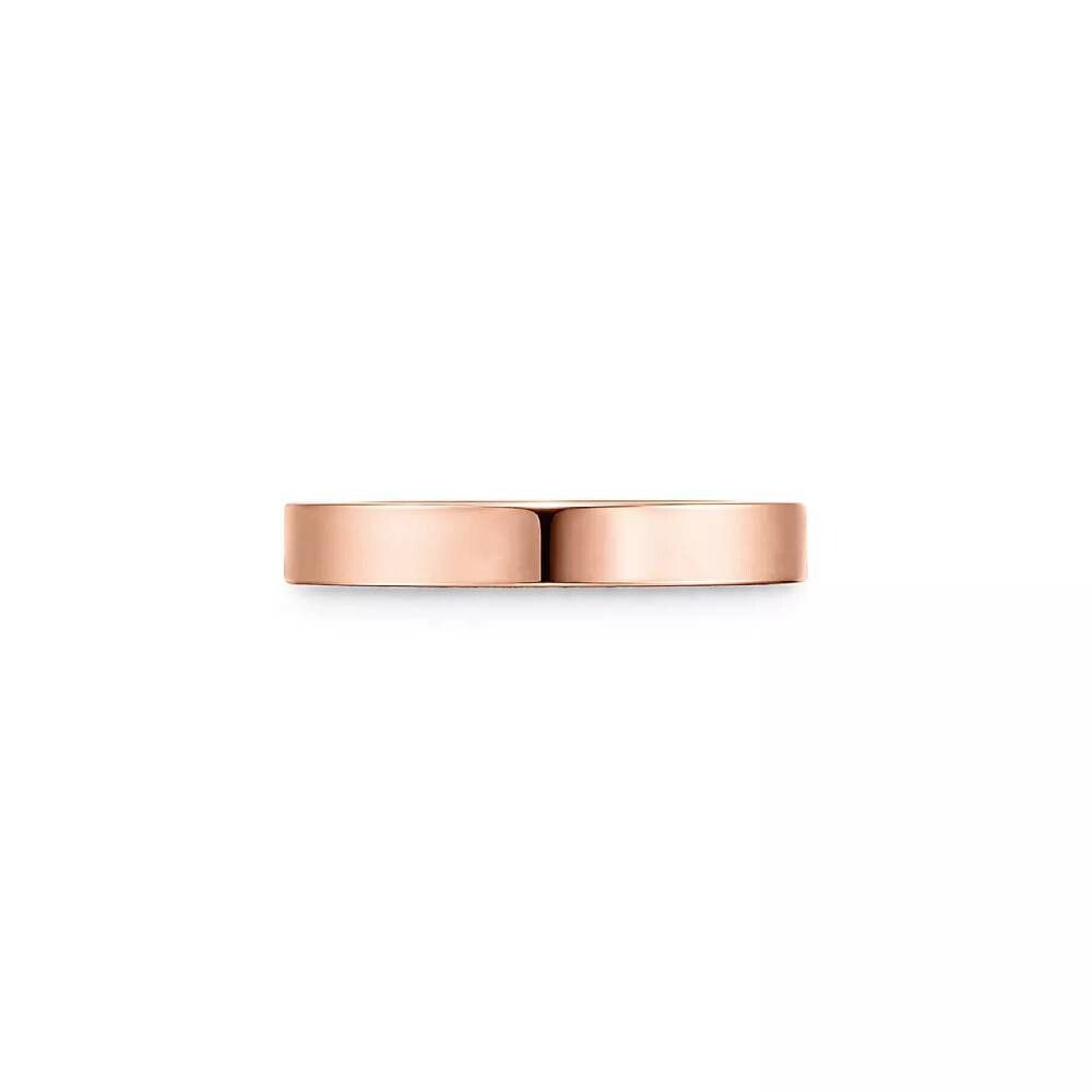 Кольцо Tiffany & Co. Band 3 mm, розовое золото с бриллиантами — фото 3