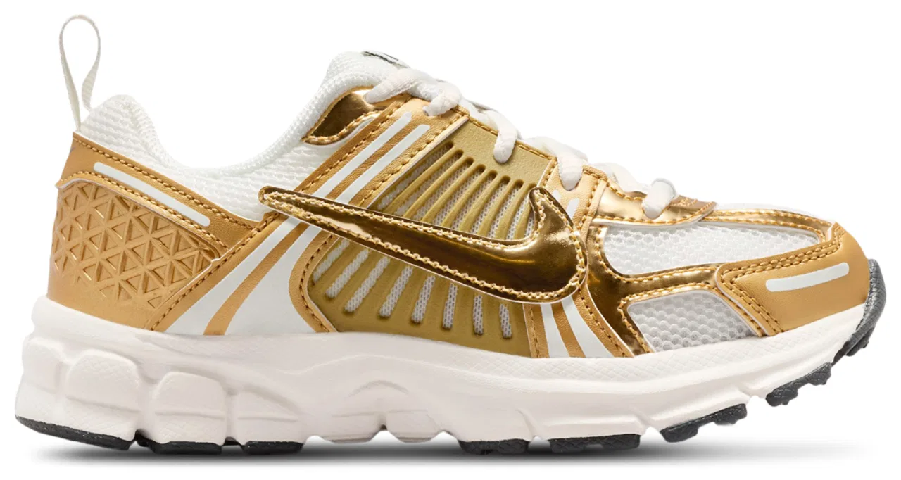 Кроссовки для девочек дошкольного возраста Vomero 5 Lace NA45 Nike, цвет Sail/Metallic Gold/Anthracite