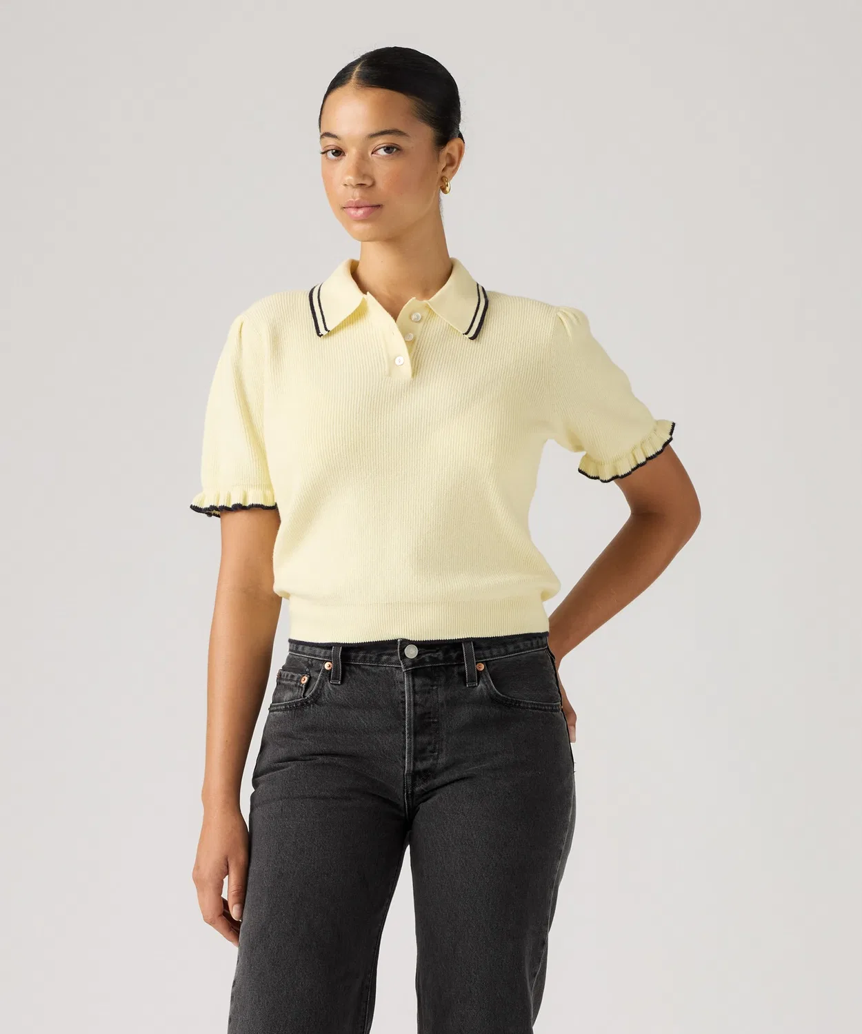 Женское поло с коротким рукавом Super Soft Summer Polo Levi's, Желтый — фото 2