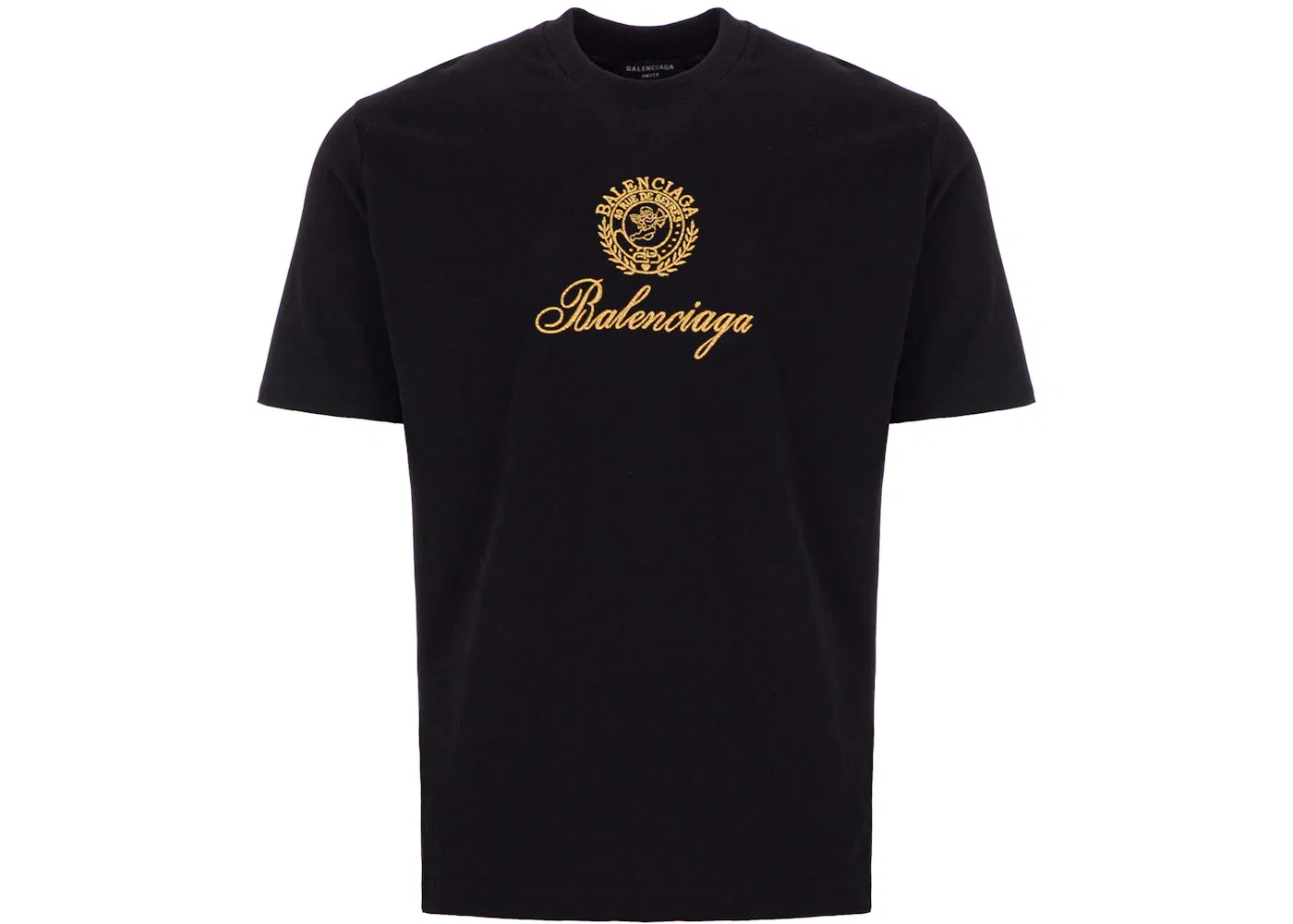 Мужская футболка с принтом Qixi Crest Balenciaga, Black
