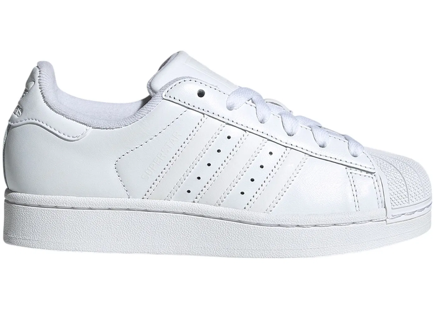 Детские кроссовки с цельно-белым дизайном Adidas Superstar II, Cloud White