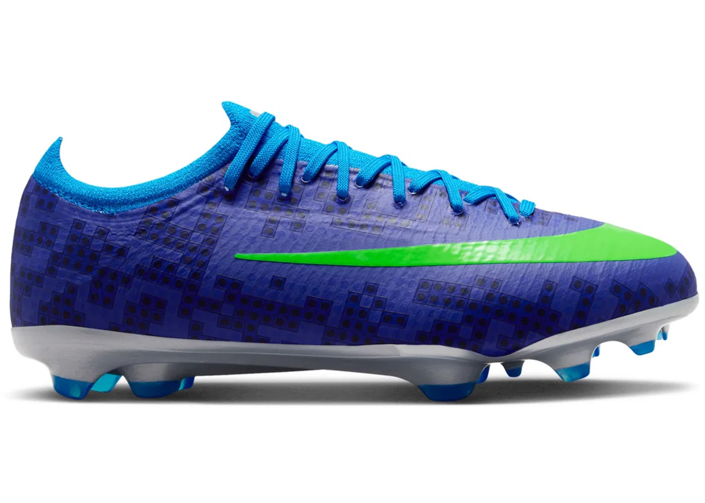 Детские бутсы с длинным рукавом Nike Mercurial Vapor Pro LEGO Concord, Concord/Green Strike-Photo Blue-Metallic Silver-Black