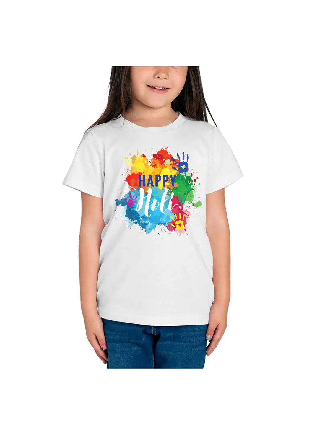 Футболка с принтом хлопковая Holi Printshop4Me, белый