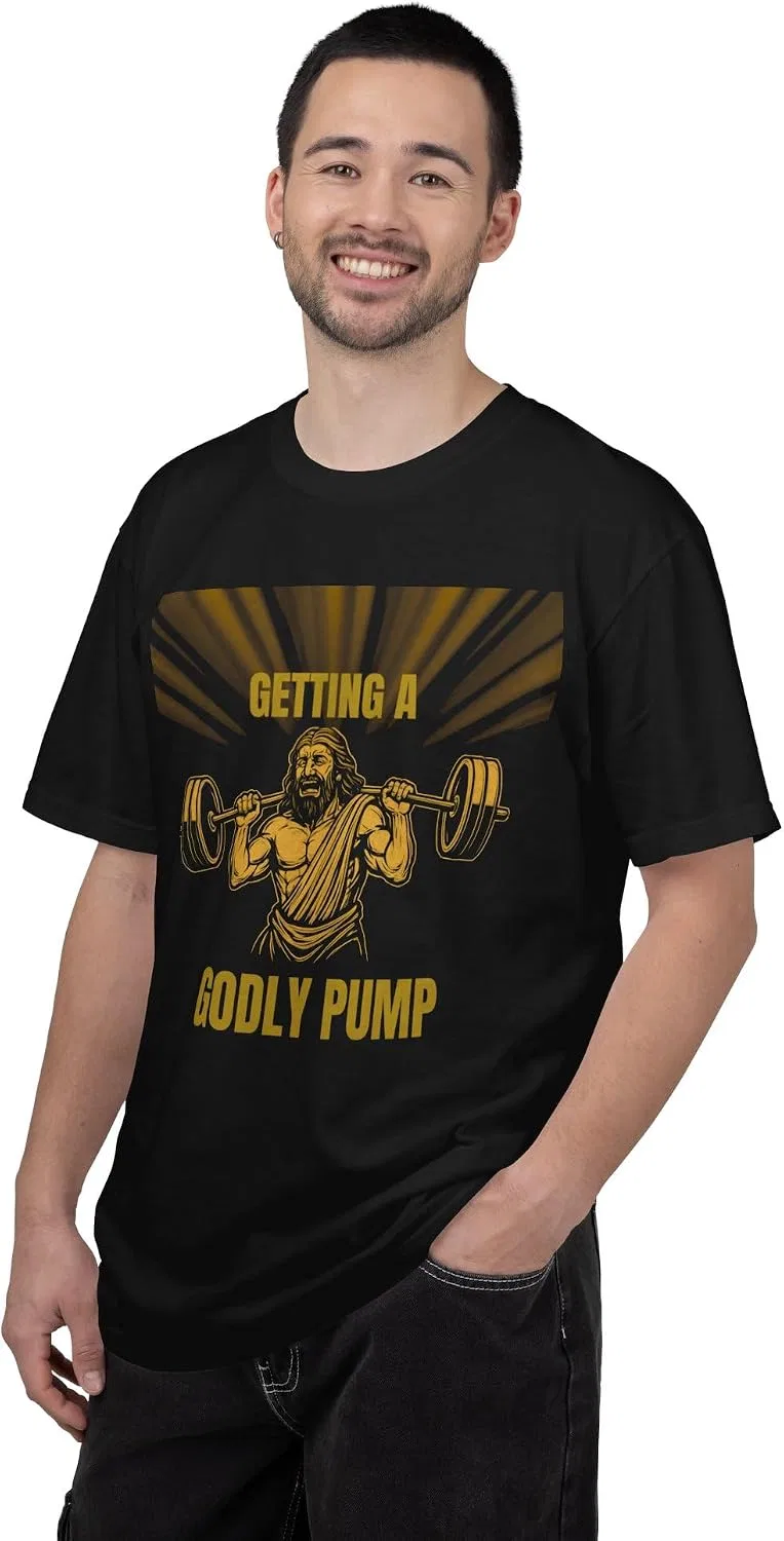 Футболка с принтом Godly Pump Comfort Colors 1717, Black — фото 2