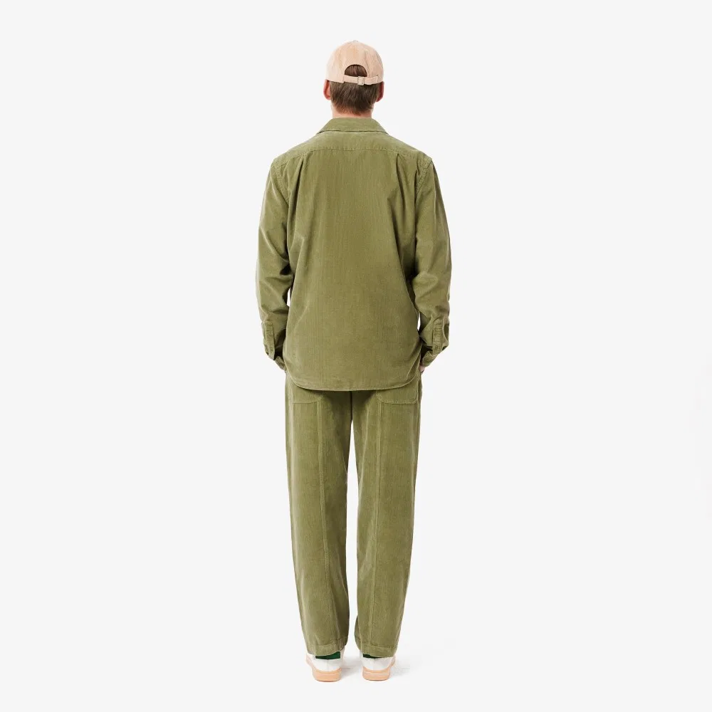 Мужские вельветовые брюки цвета хаки от Lacoste — фото 3